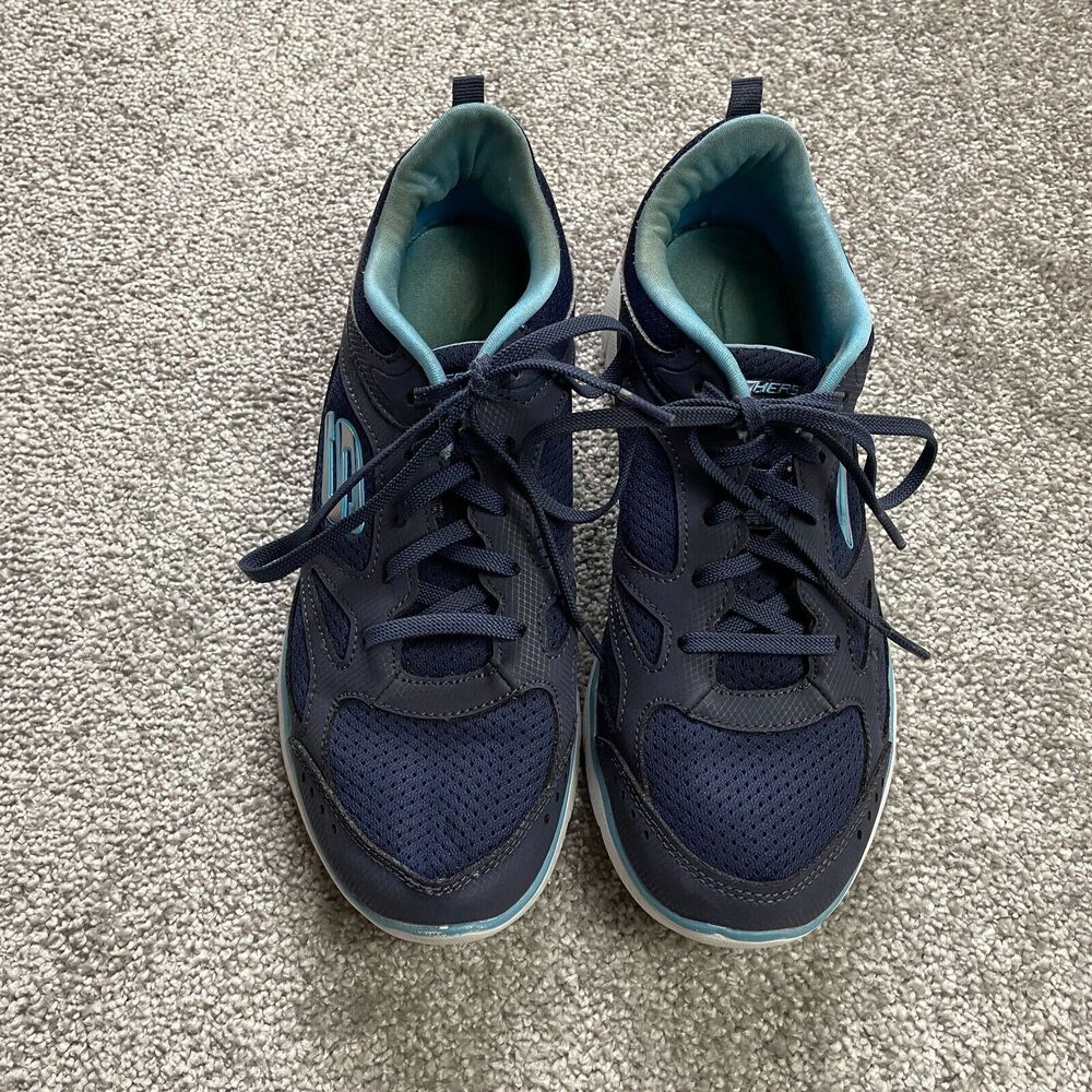 Skechers SN12982 Comfort Foam Shoes Womens  Size 9.5 US Blue Active Sneakers